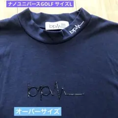 ナノユニバースゴルフ メンズオーバーサイズ モックネックシャツ 表記サイズL