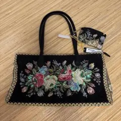 ThinkBeel 花柄刺繍 トートバッグ