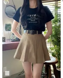 GRL ベージュ プリーツスカート Sサイズ