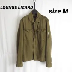 LOUNGE LIZARD ミリタリー ジップアップ コットン ジャケット M