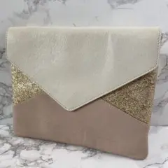 Chloe クロエ 本革 レザー レター型 マルチカラー クラッチバッグ