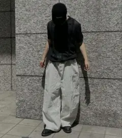 ホワイトバルーンデニムパンツ　試着のみ　タグ付き