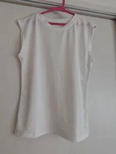 【新品未使用】ホワイト ノースリーブ Tシャツ Mサイズ