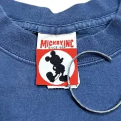ミッキーマウス アニメTシャツ ネイビー　90s USA製 XL ヴィンテージ