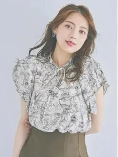 dazzlin リボンパイピングバルーンブラウス　新品