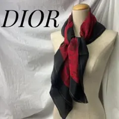 Christian Dior ペイズリー柄 赤 レッド ストール 大判スカーフ