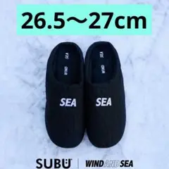 SUBU WIND AND SEA ブラックサボサンダル 話題の秋冬用サンダル SUBUから国内人気ブランドとのコラボが