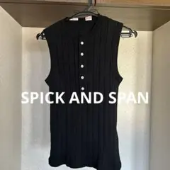 SPICK AND SPAN ブラックノースリーブ