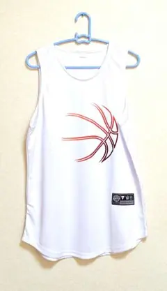 メンズ　バスケットボール　タンクトップ　ホワイト　L(JP-XXL)サイズ