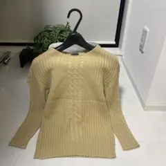 美品MARGARET HOWELL マーガレットハウエルカシミヤケーブルニット