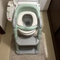 【引き取り専用】補助便座 ステップ付き ミントグリーン