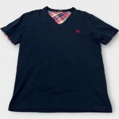 バーバリーブラックレーベル ノバチェック 半袖 Tシャツ 2号 ホースロゴ 刺繍