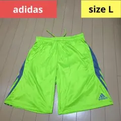 adidas アディダス メンズ ハーフパンツ　トレーニングウェア　L　黄緑