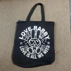 平成　LOVE RABBY トートバッグ 黒