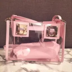 クリア ショルダーバッグ ピンク 推し活 デコ