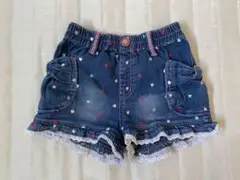キッズ　ショートパンツ　ハート柄