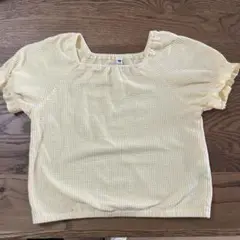 UNIQLO 半袖シャツ フリル袖 イエロー 120美品