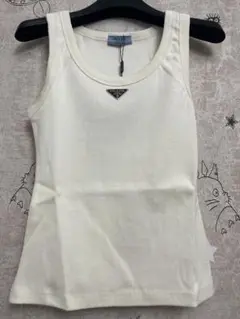 ⚡️PRADA リブ編みタンクトップ ホワイト