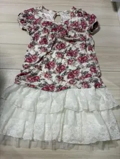GALFIT花柄 裾フリルワンピース L