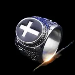 【R072】リング　メンズ　シルバー　アクセサリー　クロス　十字　指輪　20号