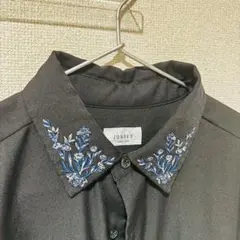 【極美品】JUNRED 長袖 刺繍 シャツ ブラック