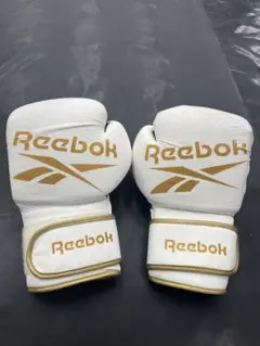 Reebok ボクシンググローブ ホワイト/ゴールド