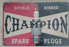 [76cm]ビンテージ看板　チャンピオン　スパーク　プラグ　看板 世田谷ベース ☆1960's CHAMPION チャンピオン プラグ ビンテージ 看板 所