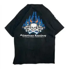 90-00s ヘインズ アメリカン レーシング Tシャツ 古着 メンズ L