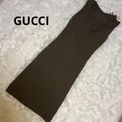 GUCCI ワンピース 膝丈 ブラウン クリーニング済