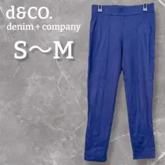 パンツ 【S〜M】 ネイビー 紺 スキニー ストレッチ ミドルライズ 古着 春夏