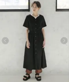 【LOWRYS FARM】 アサコンマエボタンワンピース