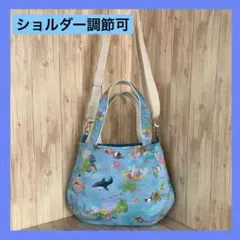 ポシェット　ミニバック　サコッシュ ユキエモン　マリンゲーム生地