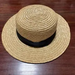 レイビームス カンカン帽 麦わら帽子 ストローハット