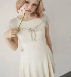 andmary Mary logo flare mini dress