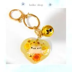 シマエナガ　ハートキーホルダー