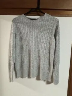 ALPHA CUBIC グレー 長袖ニット