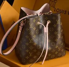 Louis Vuitton バケットバッグ ブラウン ピンク