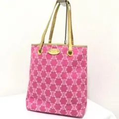 CELINE セリーヌ マカダム柄 トリオンフ 金具 トートバッグ ハンドバッグ