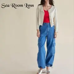 新品SeaRoomlynn LooseカーゴドロストDenimパンツ ブラック 新品SeaRoomlynn LooseカーゴドロストDenimパンツ ブラック
