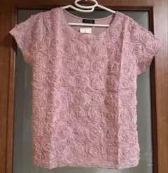 リュリュ　半袖　Tシャツ かわいい系　バラ　レース　チュール RyuRyu