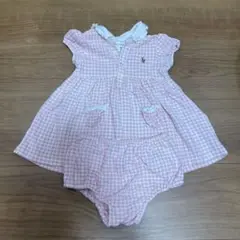 ラルフローレン　ギンガムチェック　ロンパース