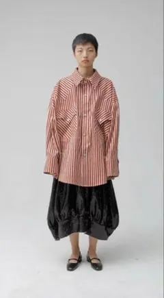 Vaquera ストライプ ビッグシャツ L