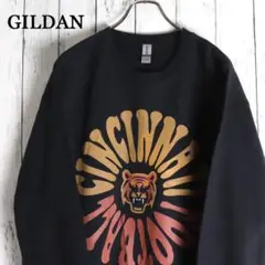GILDANギルダン　タイガー　シンシナティフットボール　ロゴプリントスウェット