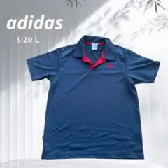 adidas Clima365 ポロシャツ L ネイビー/レッド