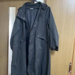 日高智也さん専用防水フード付きロングコート ブラック