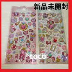 【新品未開封】シール　ドロップシール　キラキラ　クリスタル　緑　ピンク　海外限定
