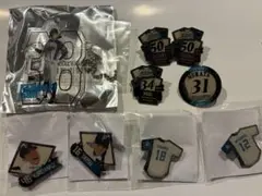 北海道日本ハムファイターズ アクリルキーホルダー ピンバッジ まとめ売り