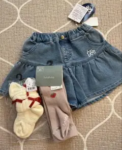 Lee デニムスカートと靴下セット 90