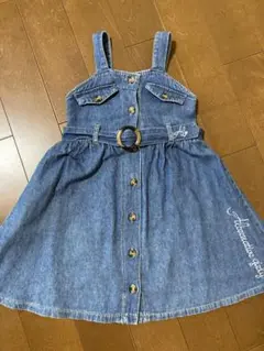 デニムブルー ジャンバースカート 130cm