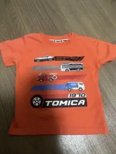 トミカ 働く車 Tシャツ 95cm オレンジ 男の子